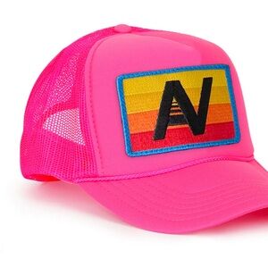 Aviator Nation Logo Rainbow Trucker Hat NWOT